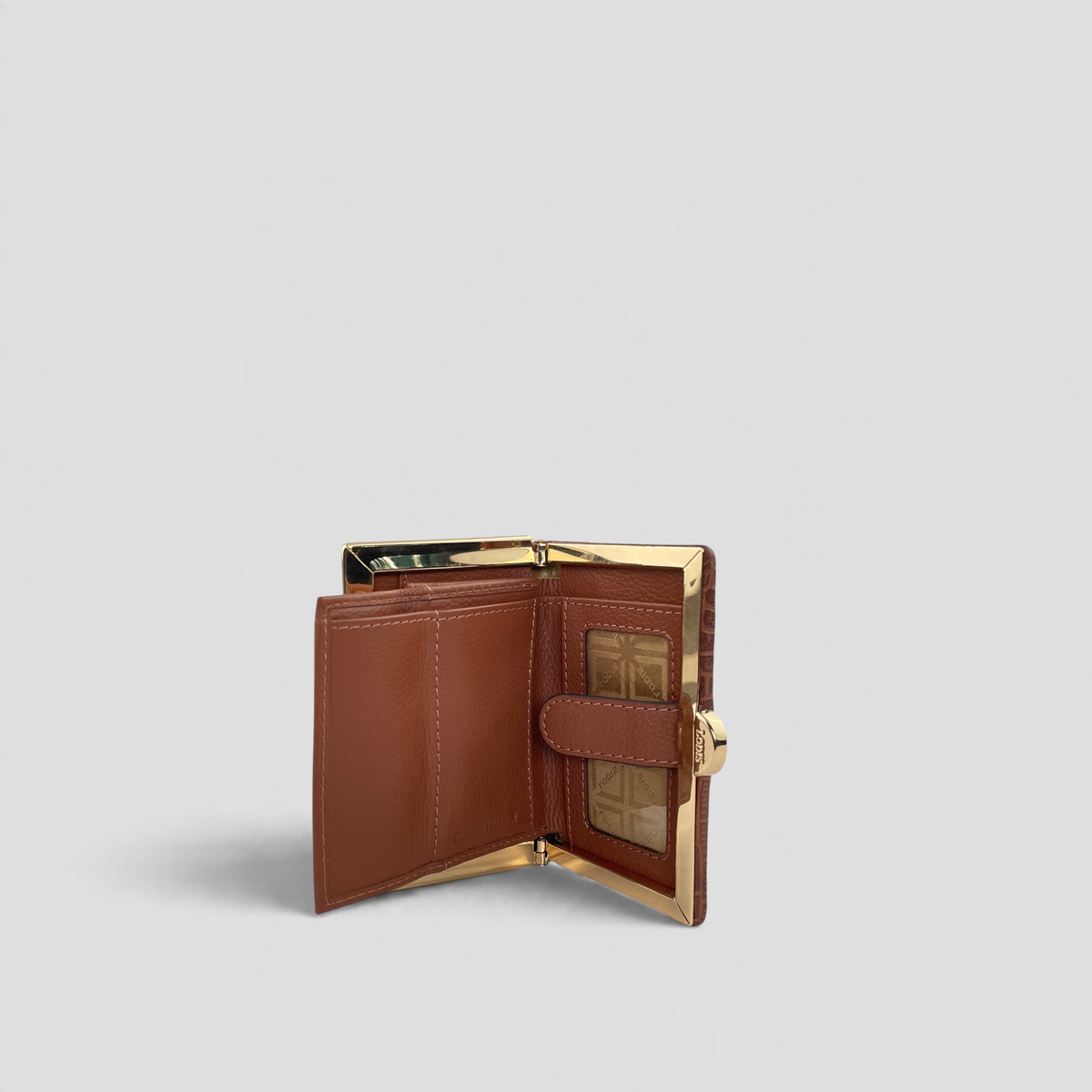 Quinn Clutch Croco Frame Wallet Mini - CHESTNUT