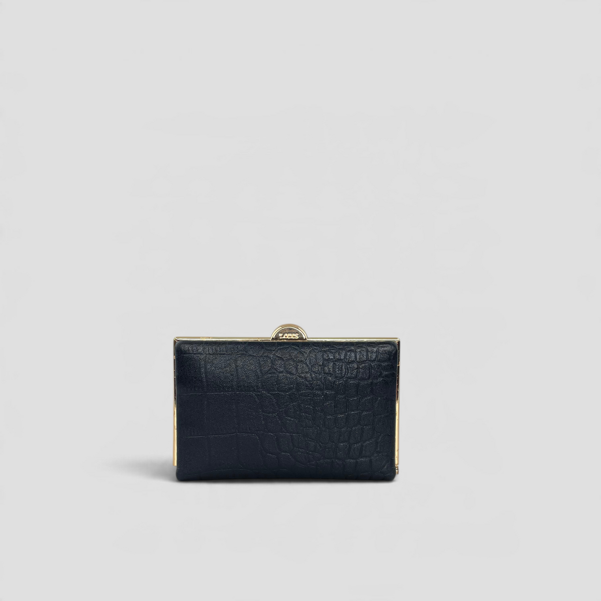 Quinn Clutch Croco Frame Wallet Mini - BLACK